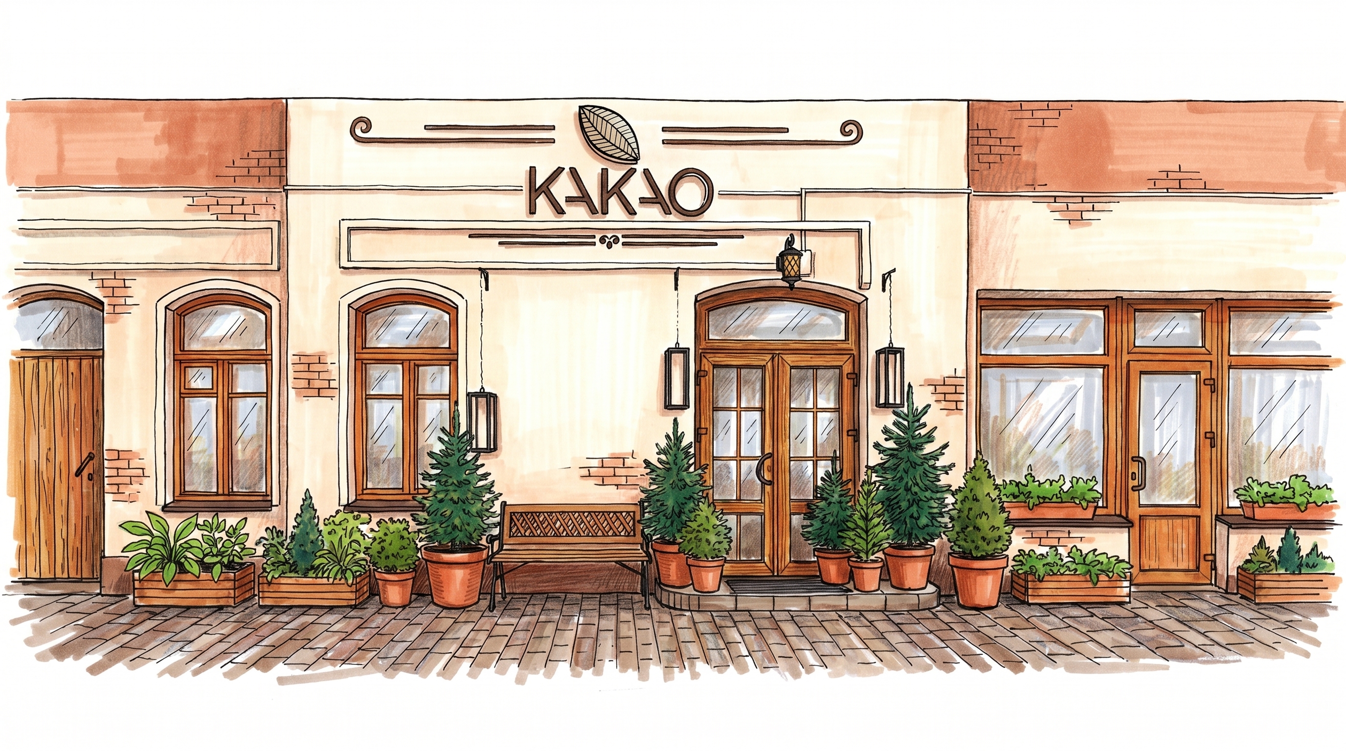 «Какао» — фасад кофейни